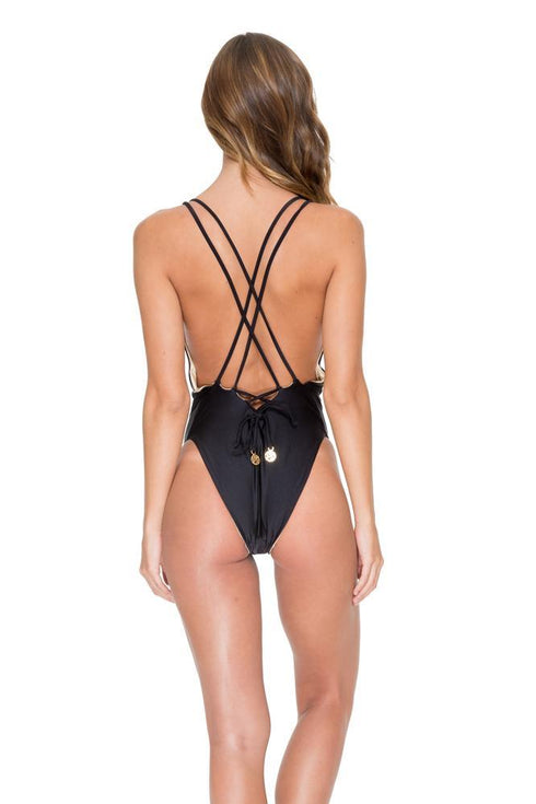 Luli Fama Cosita Buena Deep V One Piece Bodysuit